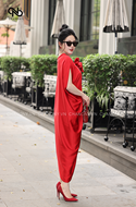 ĐẦM ĐỎ TRƠN KHỐI CỔ TIM